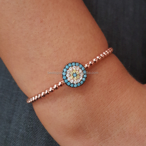 Pulsera de ojo malvado de Plata de Ley 925K BSUMTB041 - Product Image 1