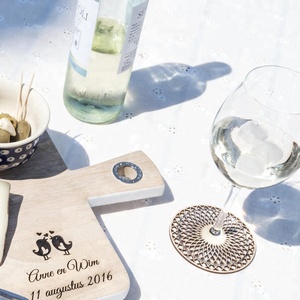 De posavasos de madera para beber | En relieve regalo de navidad | Navidad beber corte láser posavasos - Product Image 3