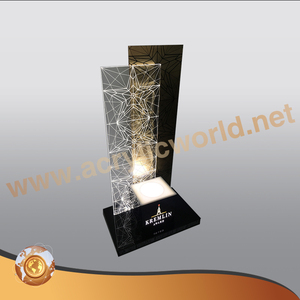 Estante de exhibición de vino de botella individual LED acrílico personalizado estante de exhibición de vino iluminado glorificador - Product Image 6