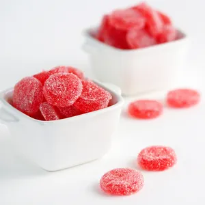 Bulk Pack Taai Vruchten Gummy Aardbei Snoep Zoete Fruitige Smaak Rode Zak Verpakking Smaak 12% Vruchtensap Van Th; 26 12 Maanden