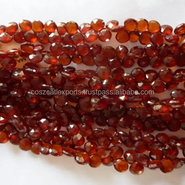 Hessonite Garnet damla şekli Briolette ipliklerini doğal taş dağınık boncuklar takı yapımı için