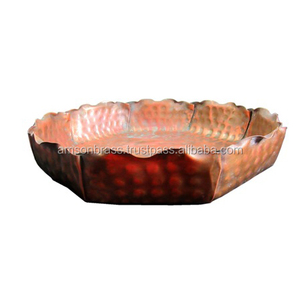 Haute Qualité Rectangulaire En Cuivre Martelé Plateau Carré - Product Image 6