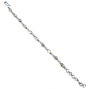 AAA qualité 925 en argent Sterling chaîne et lien Bracelet zircon cubique à la mode bijoux cadeau pour femmes filles fêtes - Product Image 1