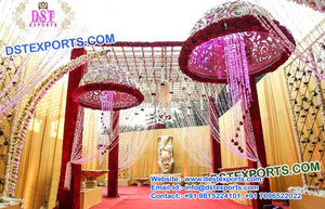 ร่มแต่งงานสีฟ้าเทอร์ควอยซ์, ร่มสุดอลังการสำหรับงานแต่งงานแบบอินเดีย, ร่มแต่งงานแบบอินเดียสุดหรูจากแคนาดา - Product Image 5