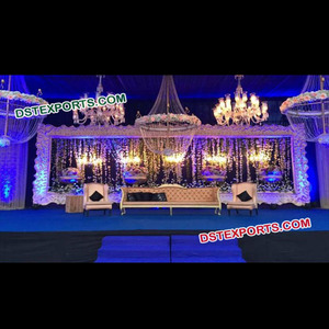 Grandes décorations de scène de mariage indiennes, fond lumineux de grande taille, idéal pour origine Exclusive - Product Image 1