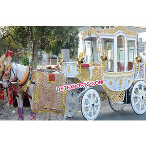 Carruaje de Caballos Tradicional Indio Tipo Caja para Bodas, Fabricante de Carruajes Reales de Caballos - Product Image 1