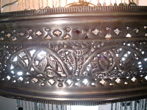 BR58 Araña de latón Chapado en plata antigua grande Bombillas LED de ahorro de energía Accesorio de iluminación de arte decorativo moderno para el hogar del hotel - Product Image 5