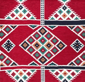 Alfombra Nomad para asientos de suelo árabe, juego de funda de cojín para asientos de esquina Oriental, rojo - Product Image 3