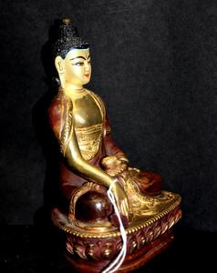<b>Gold</b> Buddha Nepal Art Handcrafted <b>Statue</b> Figurine - Product Image 3