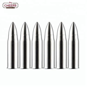 Directo de fábrica de acero inoxidable en forma de bala piedras del whisky, whisky Bullet piedras <span class=keywords><strong>con</strong></span> Base, bala de hielo cubos - Product Image 3