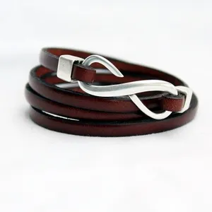 Handmade Magic <b>Infinity</b> Wrap Leather <b>Bracelet</b> for Men, for Women - Product Image 1