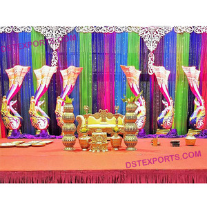 Statue de paon coloré en Fiber de haute qualité, décoration d'entrée de mariage, fabricant, en vogue - Product Image 1