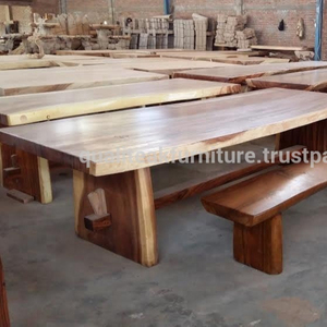 アンティーク家具ディナールーム<span class=keywords><strong>10</strong></span>人乗りと屋外での使用のための木製ダイニングテーブルセット - Product Image 2