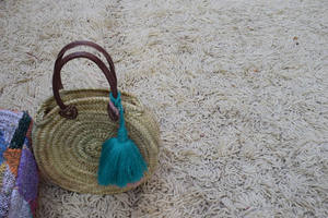 Round <b>Handbag</b> with Leather Handles - Product Image 2