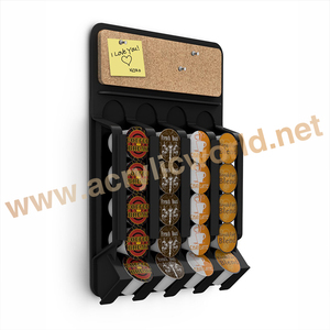 Support pour distributeurs de porte-tasses en acrylique, étagère à caddie, et organiseur de comptoir - Product Image 4