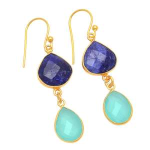 เลือดหินรูปไข่เหลี่ยมเพชรพลอยคลิปต่างหู - Product Image 3