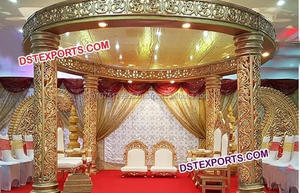 연꽃 기둥 웨딩 Mandap 웨딩 디자이너 황금 Mandap 판매 인도 결혼식 Mandap 제조 업체 - Product Image 2