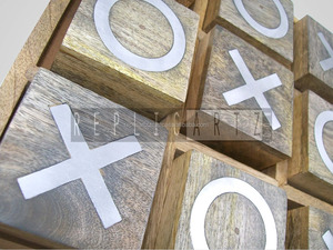 Jeu de Tic Tac Toe classique unisexe en bois de manguier pour les enfants de 5 à 7 ans - Product Image 3