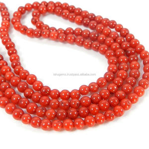 Perles rondes rouges Taiwan en corail, pierres précieuses 2mm, 16 pouces de longueur, 16.25 cm, livraison gratuite, IG10820 - Product Image 1