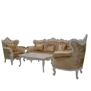 Indonesia Furniture - Luxury Classic Living room set of indonesia furniture sofa set