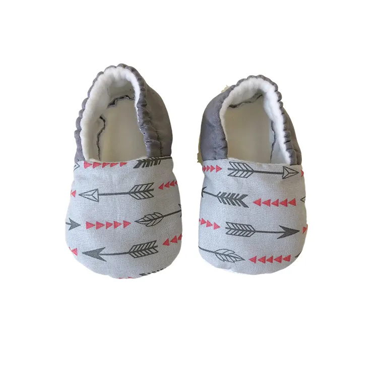 Best Quality Custom Size 100%Organic Cotton Baby Booties - Infant Slippers Unique Fashion Cotton Baby Booties for Sale