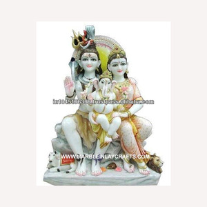 Beautiful Marble Statue Of Shiv Parvati - Product Image 1