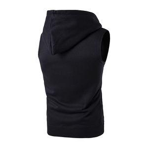 New Spring Autumn <b>Men</b> <b>Sleeveless</b> <b>Hoodie</b> 100% Cotton Zipper Hoodies <b>Men</b> Sports <b>Hoodie</b> Jogging Vest Sportswear Clothes - Product Image 6