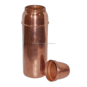 Thermos ทองแดงบริสุทธิ์ขวดน้ำอินเดียสำหรับสุขภาพ Ayurveda ประโยชน์ - Product Image 3