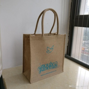 Sac en jute écologique avec logo personnalisé / Sac de shopping en jute / Sacs en jute en gros - Product Image 3