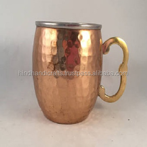 Unique Shape Design Copper Moscow Mule Mugs With Handle in Bulk Quantity Manufacturer and Supplier From India - Product Image 3