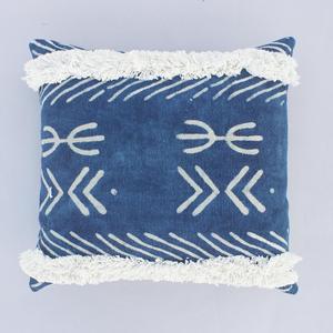 Cotton Print square Type Indigo Daabu <b>Tufted</b> Hand Dyed 45 X 45 CM <b>Cushion</b> <b>Cover</b> - Product Image 1