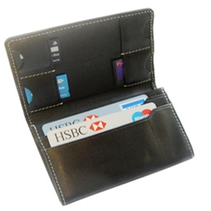 Porte-cartes SIM en cuir, format carte de crédit, en cuir véritable - Product Image 4