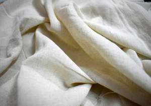 Tela mezclada de algodón y lino de color Natural para vestidos - Product Image 6