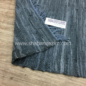 พรม dhurrie หนังคุณภาพสูงสำหรับตกแต่งโซฟาห้องนั่งเล่นพรมปูพื้นโรงแรมทำด้วยมือเสื่อกลางแจ้งมีขอบจากอินเดีย - Product Image 3