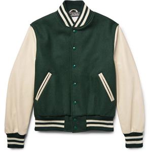 Cuerpo de lana de alta calidad y manga de cuero de vaca Real, diseño personalizado, chaqueta universitaria de béisbol Varsity, venta al por mayor, chaqueta Varsity para hombres - Product Image 1