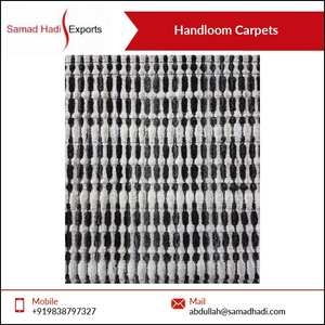 Alfombras de telar manual de algodón con parte posterior dura bordada de diseño moderno Excelente calidad para sala de estar a bajo precio con patrón abstracto - Product Image 4