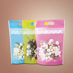 Bolsa de plástico con agujero colgante, embalaje de compras, bolsas de regalo de plástico con asas, bolsa de embalaje de plástico con cierre de cremallera - Product Image 1