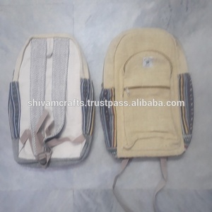 Estilo Hippie de algodón de cáñamo colorido Patchwork mochila bolsas para viajes al por mayor proveedor de la India - Product Image 5