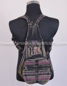 <b>Convertible</b> Bohemian Hobo Multipurpose Vintage <b>Backpack</b> HGBB 202-B - Product Image 2