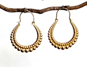 Pendiente de aro de latón superventas, estilo bohemio dorado para mujer, para fiesta, boda, regalo de compromiso - Product Image 2