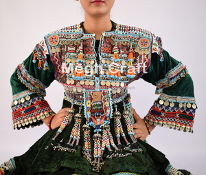 Tenue de mariage traditionnelle africaine, Kuchi, robe ethnique, avec pièces de monnaie, robe Banjara avec glands - Product Image 1