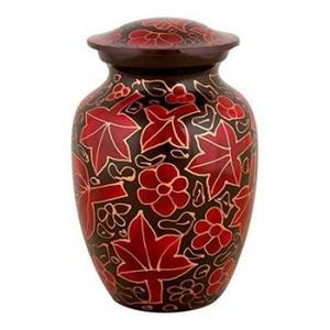 Urnas de cremación para cenizas funerarias, recuerdo de flores de oro real, de Metal, latón/aluminio - Product Image 4