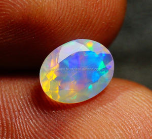 Pierres précieuses d'opale éthiopienne de qualité supérieure pierre d'opale à facettes gemmes d'opale multi flashy pour pierre de coupe ovale - Product Image 1