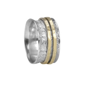 Latest handmade designer plain 925 sterling silver jewelry wholesale <b>spinner</b> <b>ring</b> - Product Image 1