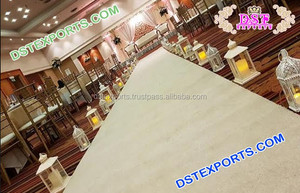 Decoración de Pasillo para Bodas con Lámparas Marroquíes, Pilares para el Pasillo de Boda, Pedestales, Decoración de Pilares de Entrada para Bodas Indias, EE. UU. - Product Image 6