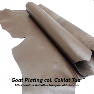 หนังแพะแท้สีน้ำตาลเข้มสำหรับใส่กระเป๋าถือและรองเท้า - Product Image 2