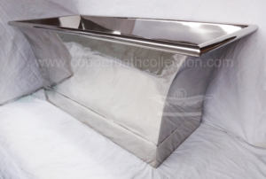 Bañera de baño de cobre y níquel de diseño moderno hecha a mano en Material de hierro cuadrado de la India para baño de adultos - Product Image 4