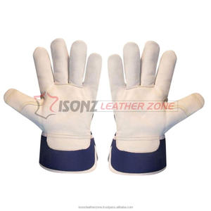 Gants de sécurité XL en cuir de vachette avec doublure en coton Gants de mécanicien anti-impact Soudage Conduite Gants de travail à usage général - Product Image 2