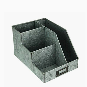 Chaman India - Organizador de Escritorio Metálico en Forma de Buzón, Porta Utensilios de Hojalata Galvanizada, Modelo 44516 - Product Image 1