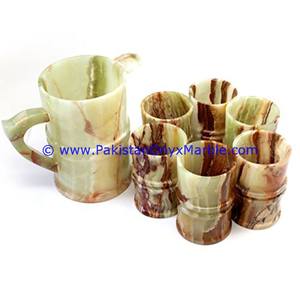 Vasos de jarra de ónix, juego de cristalería para beber - Product Image 2